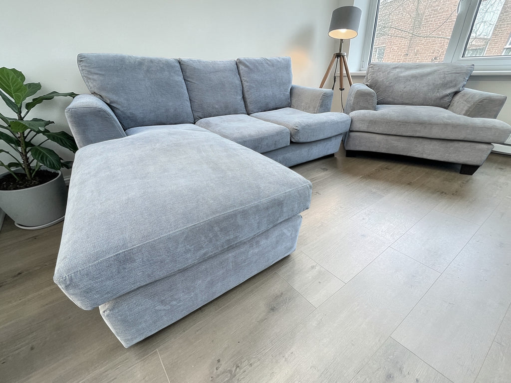 NEXT STRATUS CORNER SOFA & ARMCHAIR SET