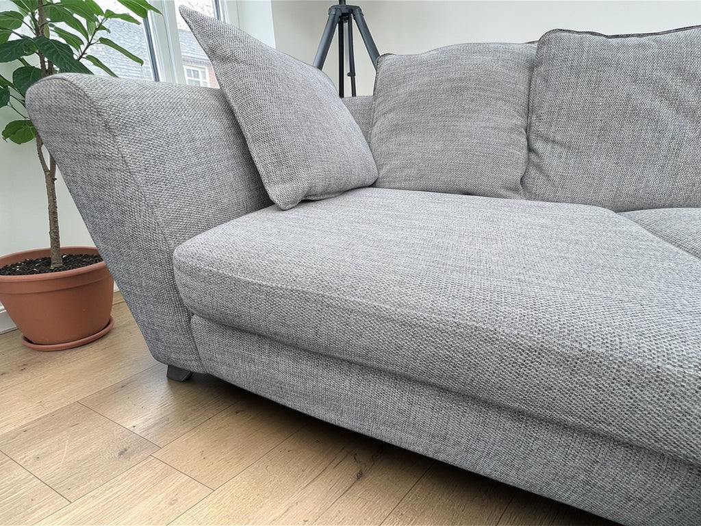 DFS Lorella 3 Seater Sofa Pillow Back In Selway Fabric Silver - Refurbished