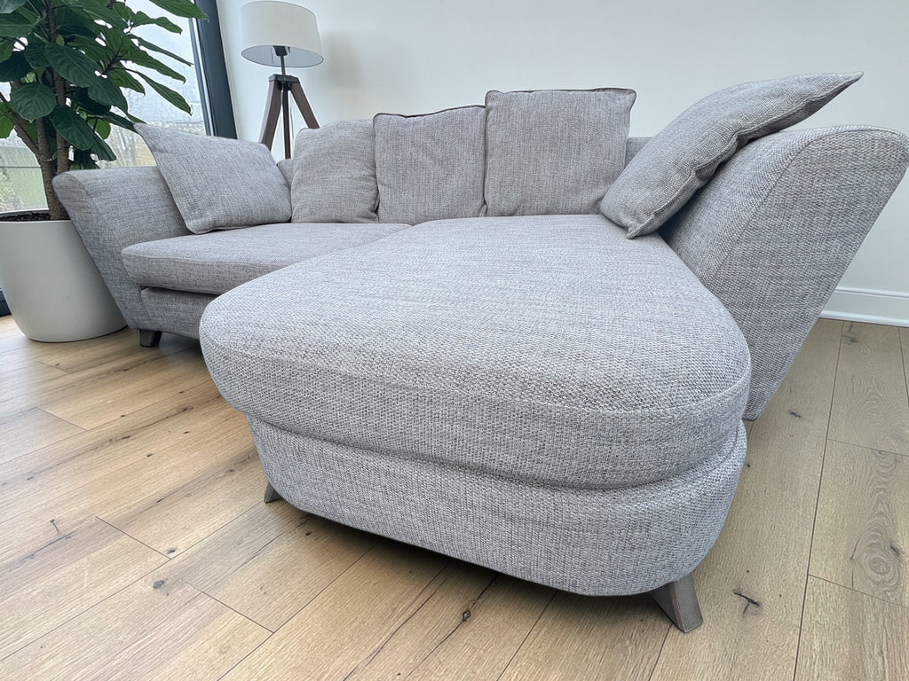 DFS Lorella 3 Seater Sofa Pillow Back In Selway Fabric Silver - Refurbished