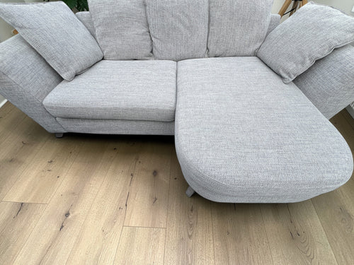 DFS Lorella 3 Seater Sofa Pillow Back In Selway Fabric Silver - Refurbished